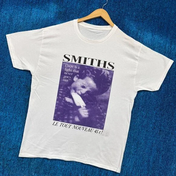 The Smiths There Is A Light That Never Goes Out White Rock T-Shirt Size Large - Picture 3 of 4